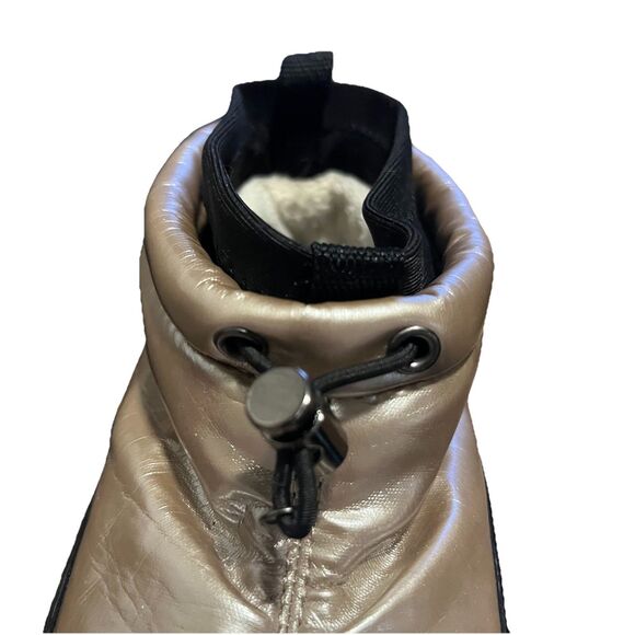 Sporto Eco System Tracy Waterproof Champagne & Black Snow Ankle Boots Women's 8 - Picture 9 of 9